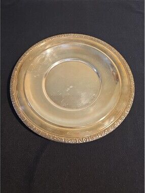 Gorham EP YC961 Plate 10.5" With Floral Edge
